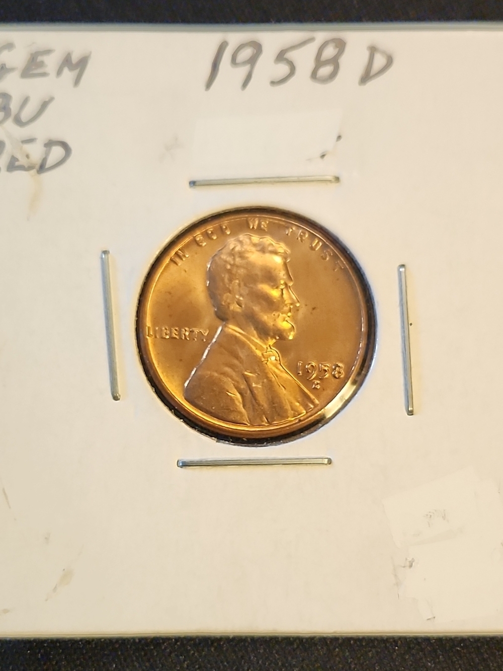 1958-D Lincoln Wheat Cent - Copper Tone